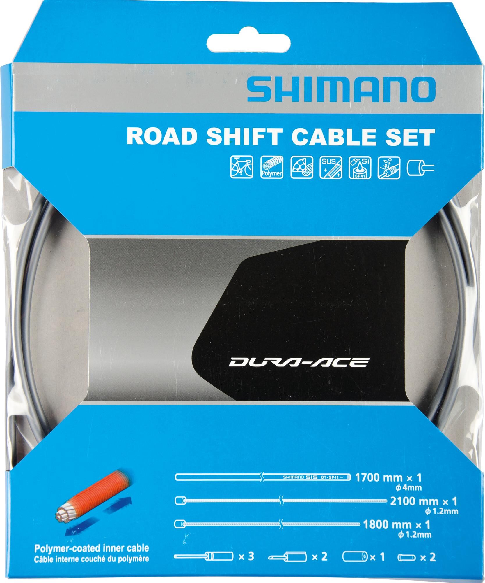 Shimano versnellingskabel-set dura ace bc-9000 shim.derail.cab.set da bc9000 polymer gr.