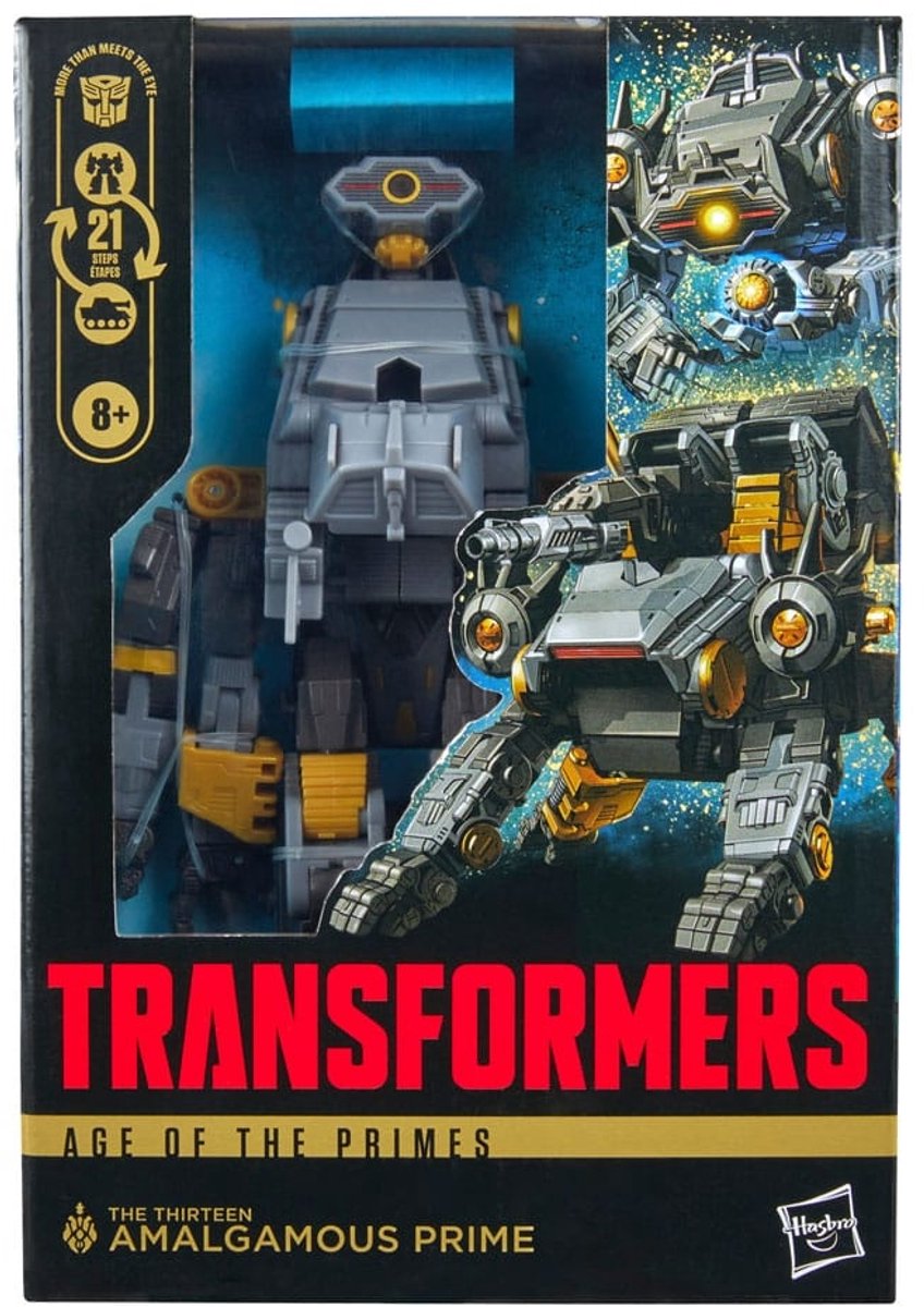 Hasbro transformers age of the primes voyager class action figure the thirteen: amalgamous prime 18 cm action figuur