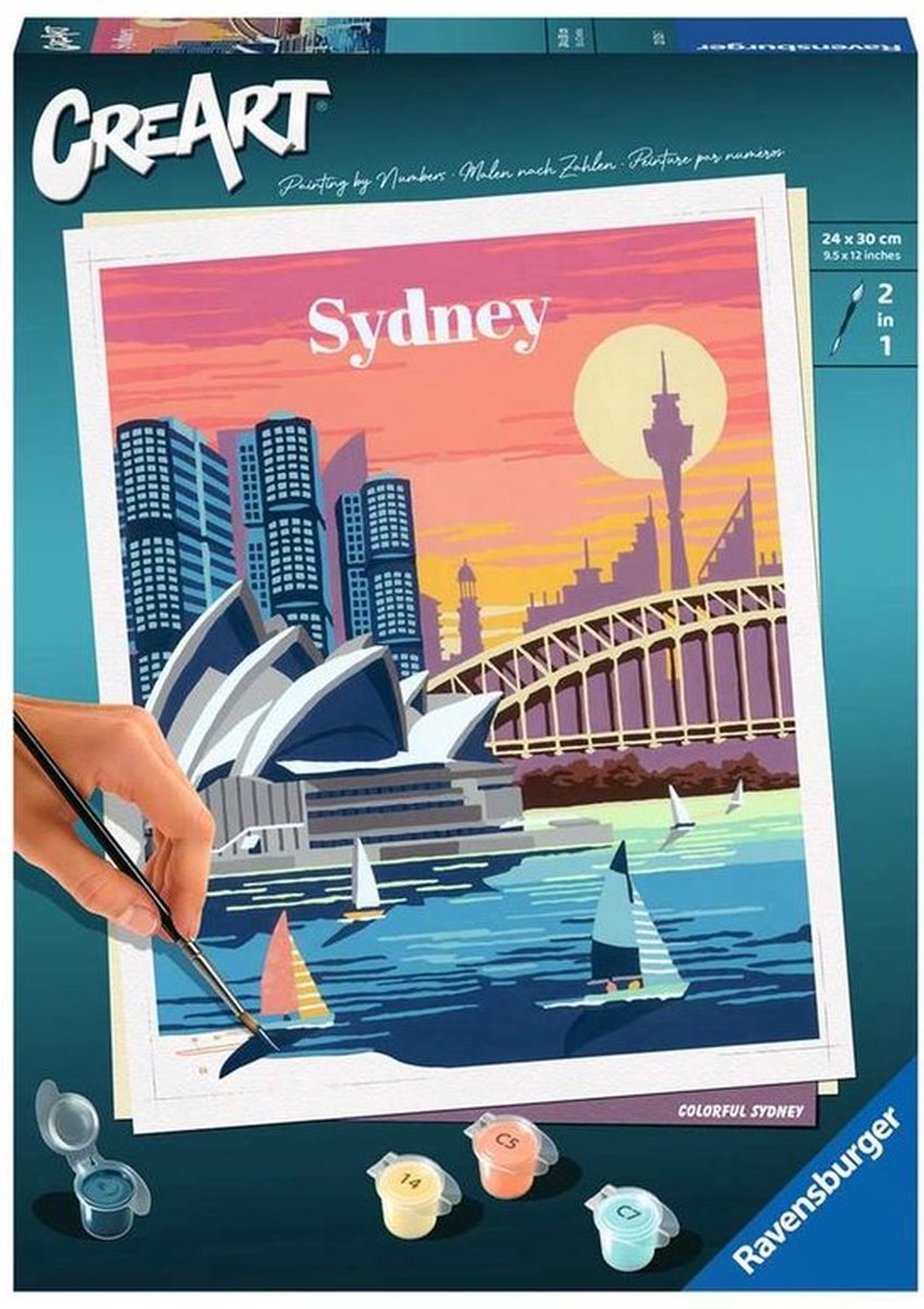 Ravensburger colourful sydney - schilderen op nummer voor volwassenen