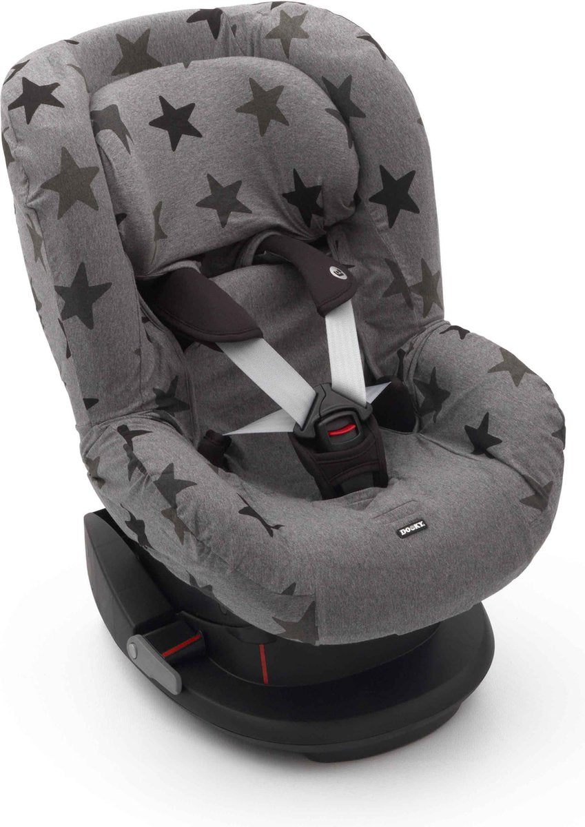 Dooky seat cover groep 1 autostoel hoes grey star - universele autostoelhoes maxi cosi cabriofix, maxi cosi hoes pebble, maxicosi hoes, cybex en meer - autostoelhoes baby universeel