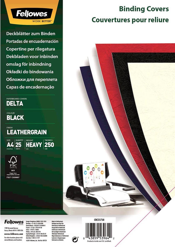 Fellowes inbindkaft 5373802 papier zwart