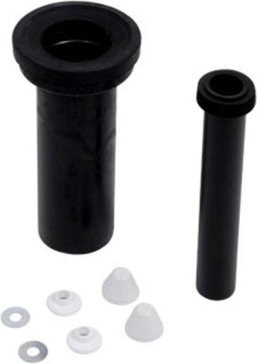 Plieger sanit wandclosetaansluiting - complete aansluitset - 30 cm - zwart