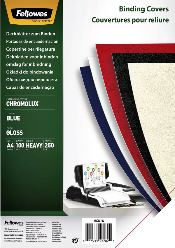 Fellowes inbindkaft 5378203 blauw papier