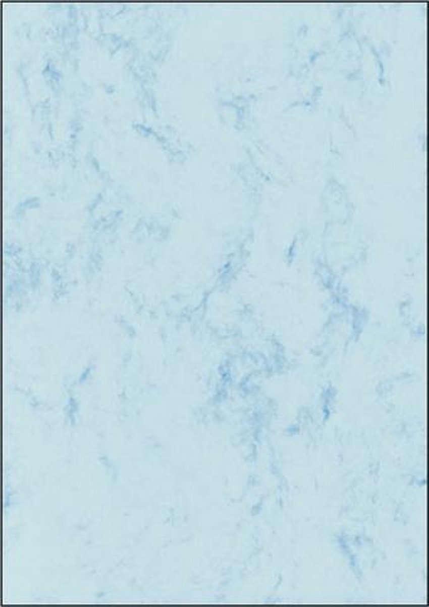 Sigel designpapier a4 - met motief marmer blauw - tweezijdig - 200 grams - 50 vel - si-dp551