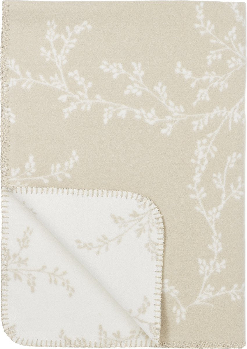 Meyco baby branches wiegdeken - geweven - sand - 75x100cm - 1.0 tog