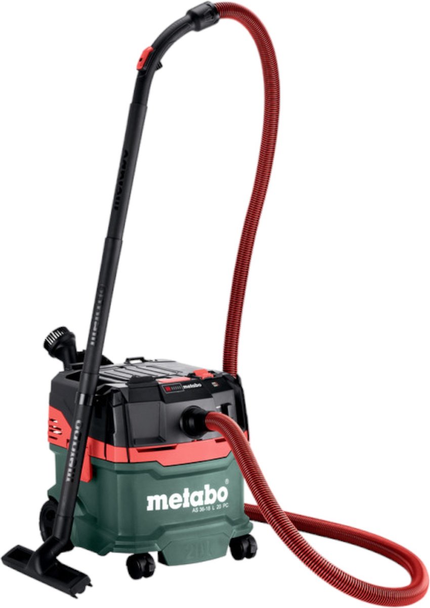 Metabo as 36 18 l 20 pc accu nat- en droogzuiger 36 v ( 2x 18 v ) 20 l solo ( 602071850 ) - zonder accu, zonder oplader