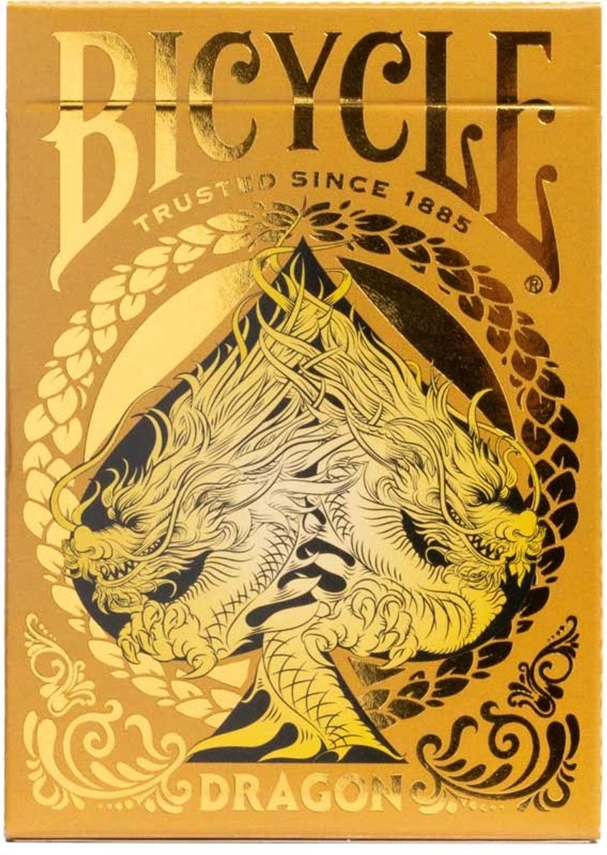 Bicycle dragon gold - premium speelkaarten - poker - ultimates - collectible