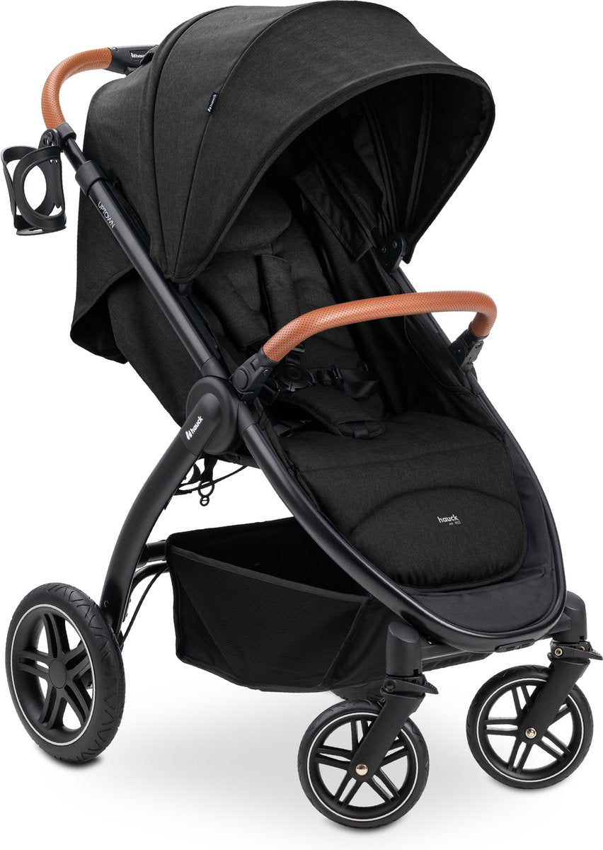 Hauck uptown - buggy - geschikt voor stad en bos - voor korte en lange benen - black melange black