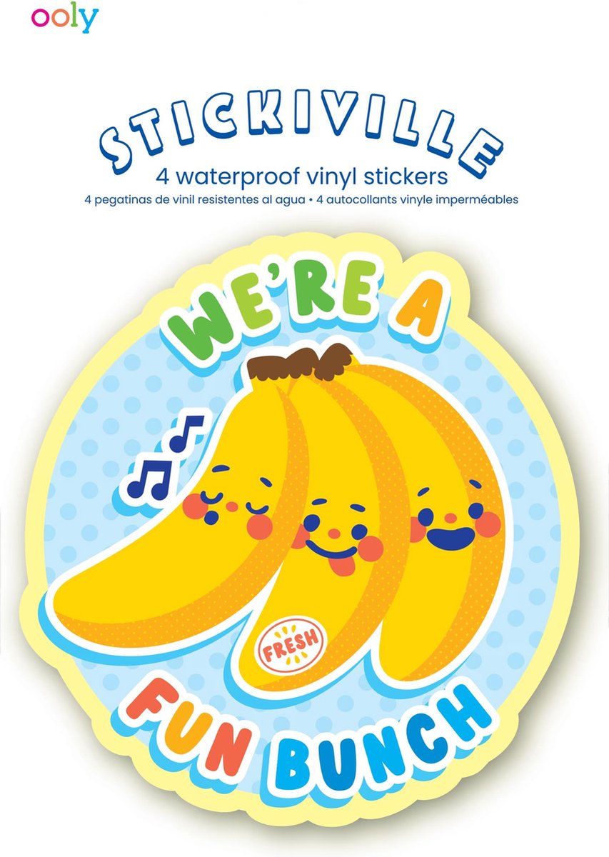 Ooly - stickiville stickers: fruit friends - vinyl (4 die-cut)