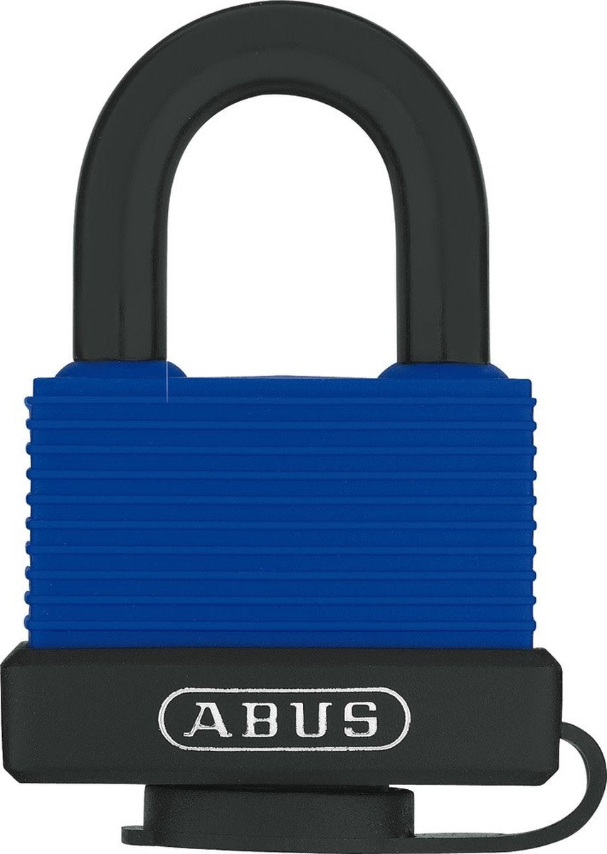 Abus hangslot - 49mm - messing rvs beugel - kunststofmantel (verpakt in blister)