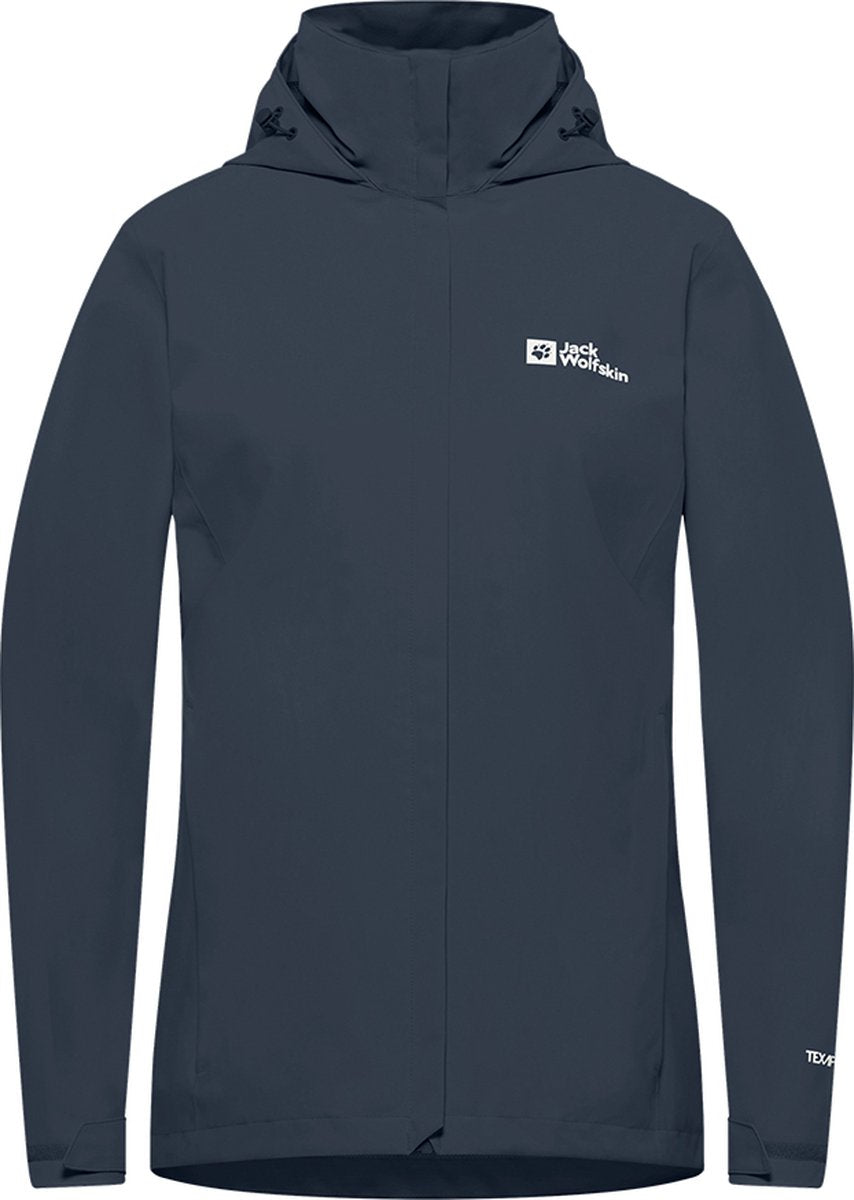 Jack wolfskin trailtime 2l jkt dames outdoorjas - midnight sky