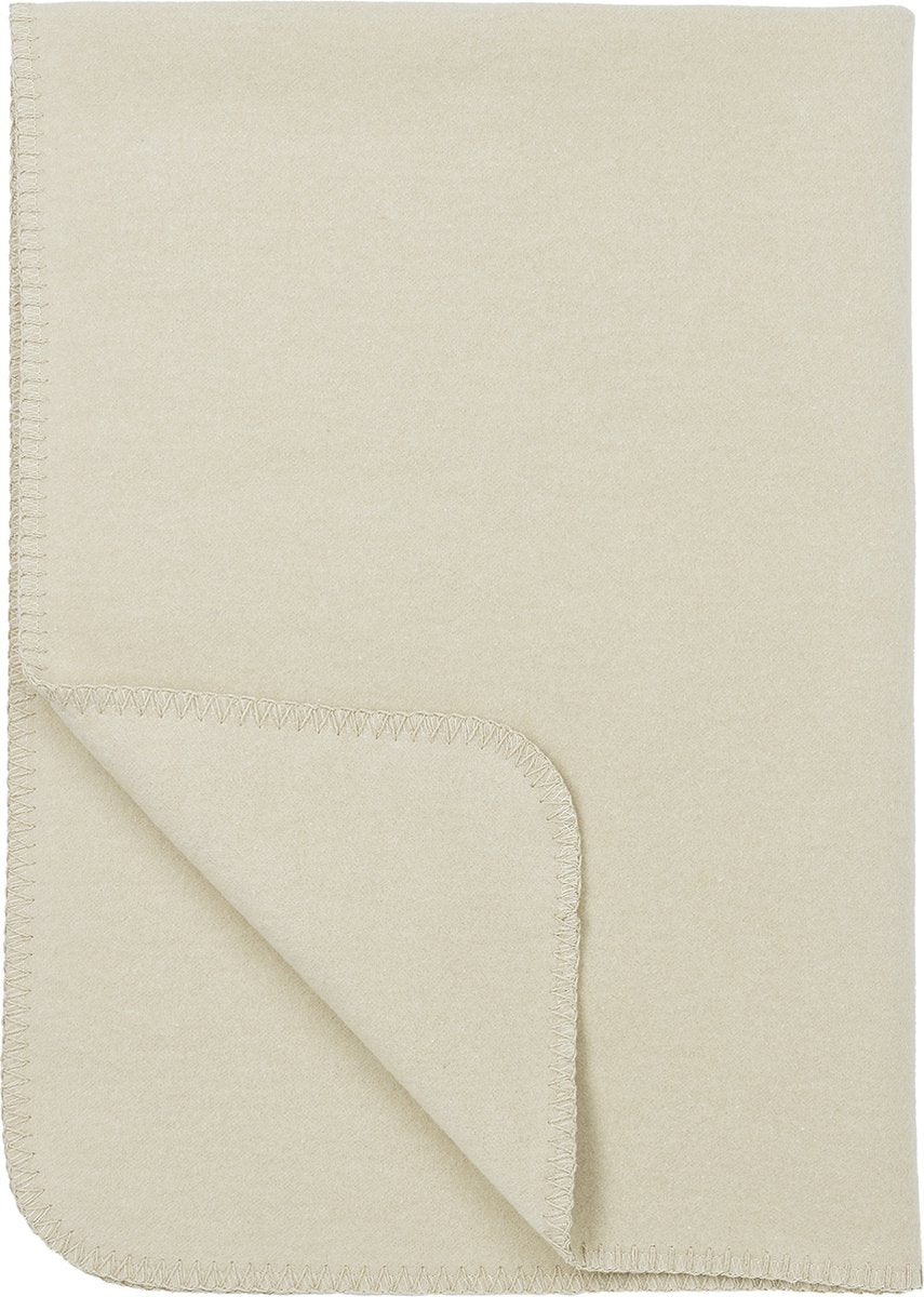 Meyco baby uni ledikant deken - geweven - sand - 100x150cm - 1.0 tog