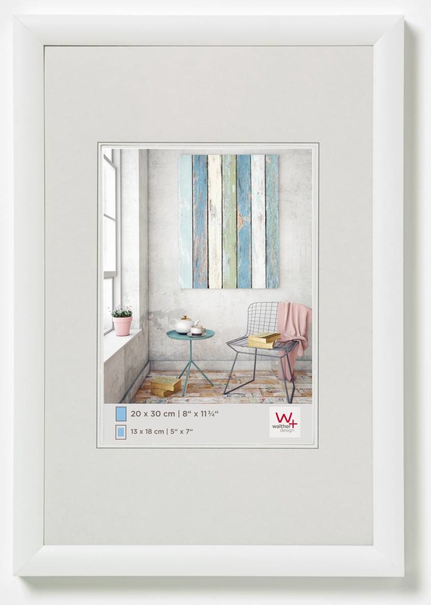 Walther trendstyle - kunststof lijst - fotoformaat 40x50 cm - wit