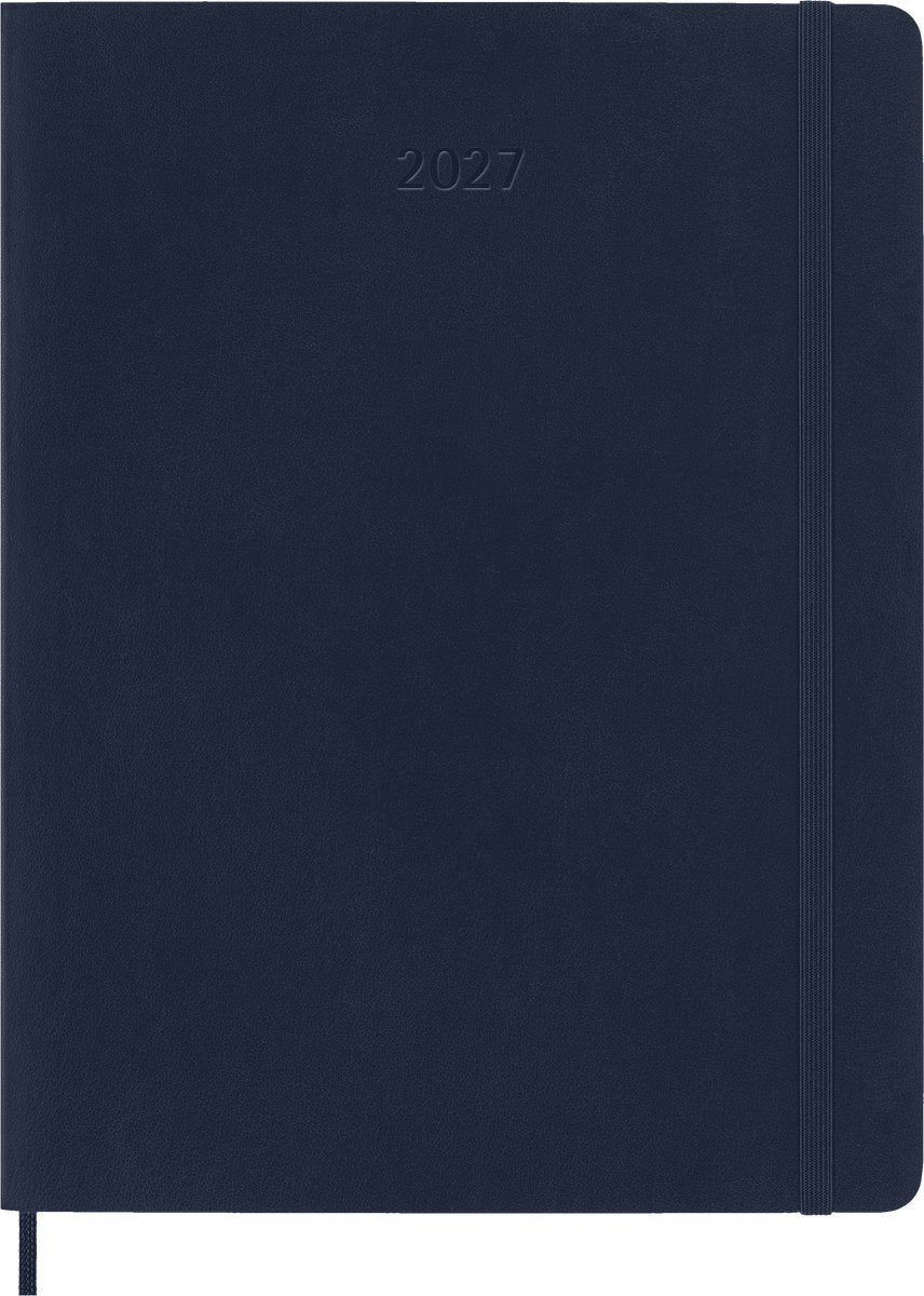 Moleskine 12 maanden agenda - 2027 - wekelijks - xl - zachte kaft - saffier blauw
