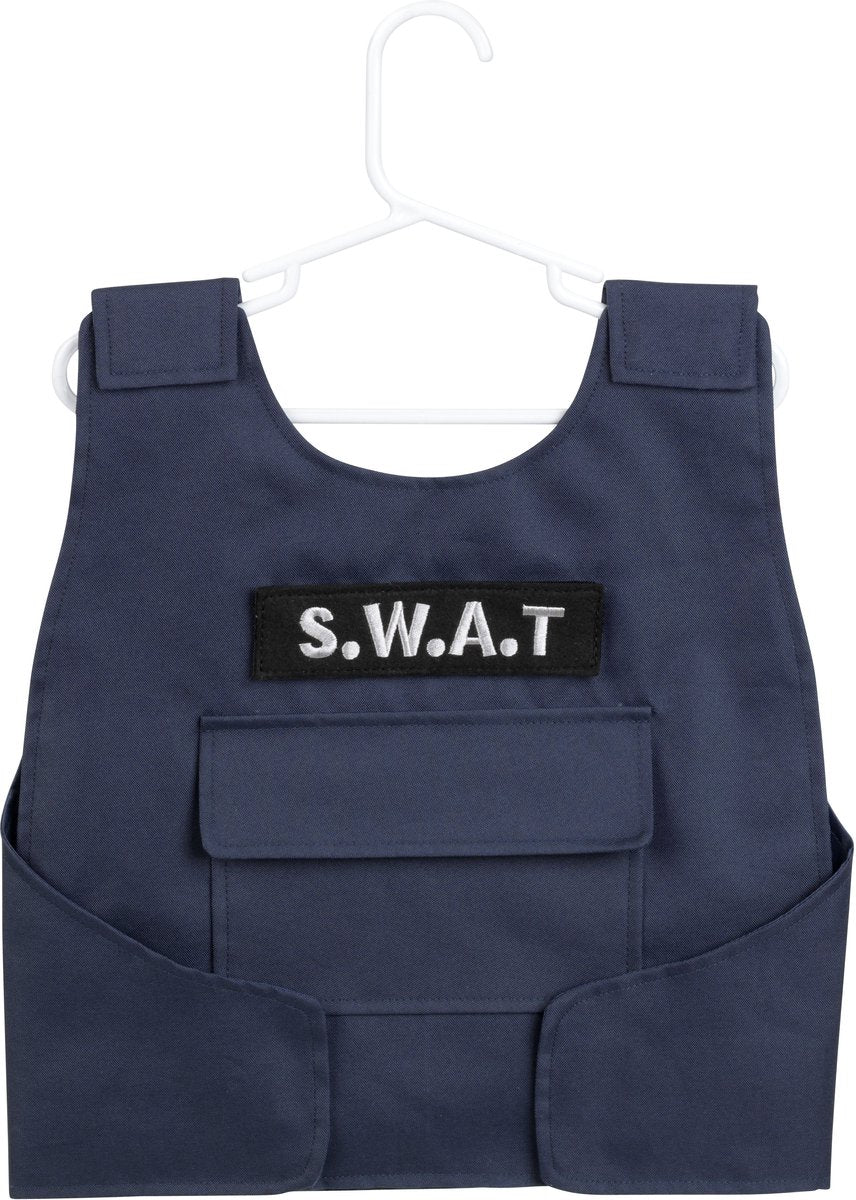 Klein toys s.w.a.t.-vest - incl. veel accessoires - incl. lichteffecten - zwart blauw geel