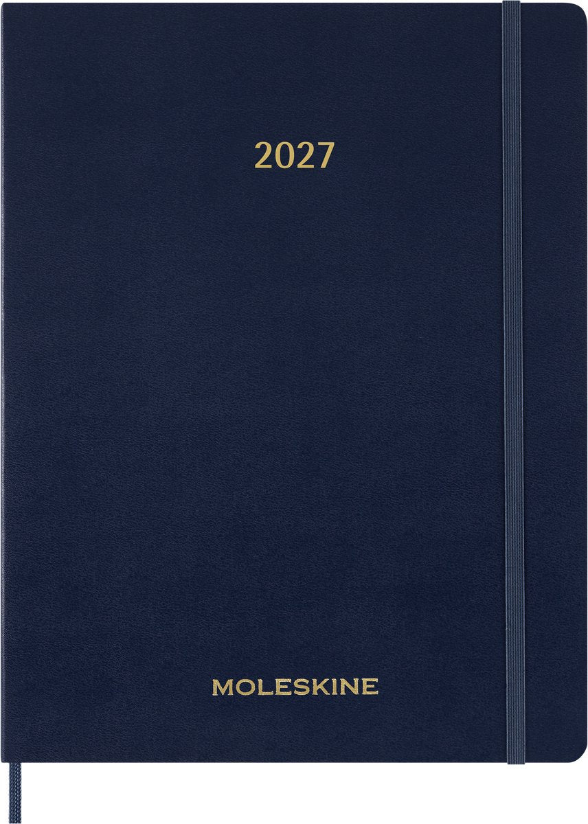 Moleskine 15 maanden agenda - 2027 - essential planner - wekelijks - verticaal - xxl - saffier blauw