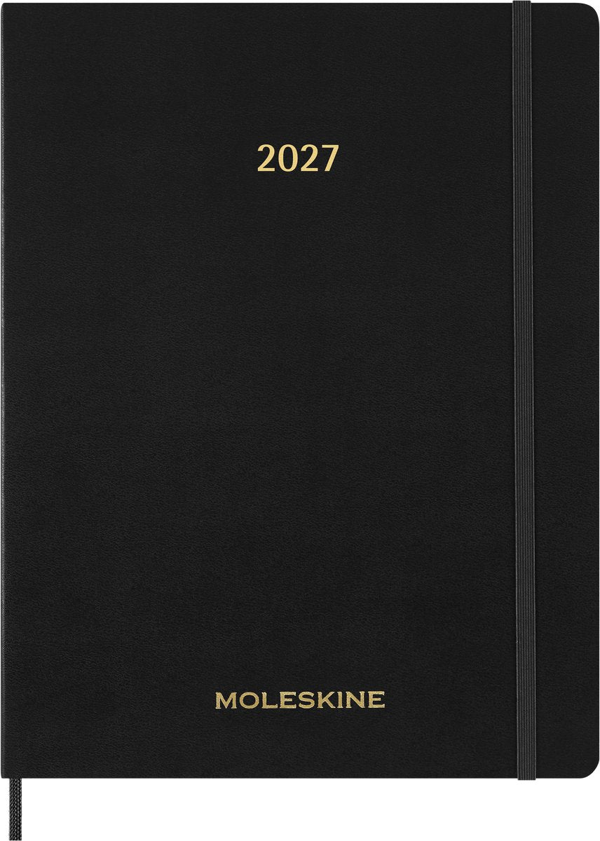Moleskine 15 maanden agenda - 2027 - essential planner - wekelijks - verticaal - xxl - zwart