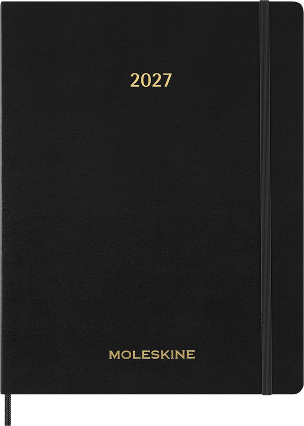 Moleskine 15 maanden agenda - 2027 - essential planner - wekelijks - verticaal - xxl - zwart