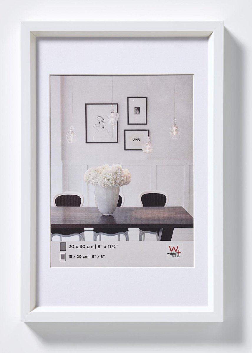 Walther steel style - kunststof lijst - fotoformaat 40x60 cm - wit