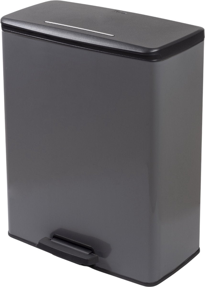 Curver decobin prullenbak - 65l - rechthoekig - grijs
