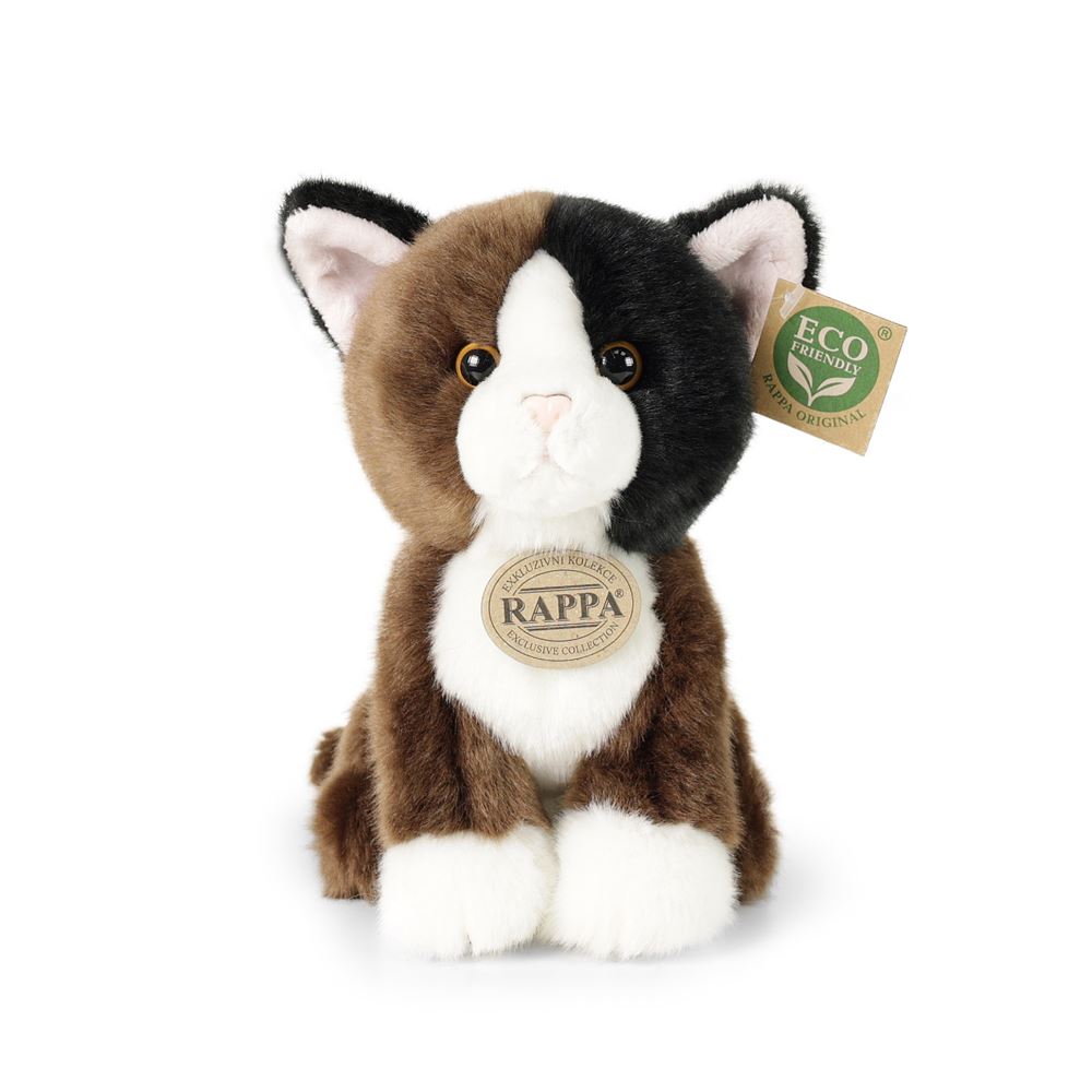 Pluche driekleurige kat 18 cm eco-vriend
