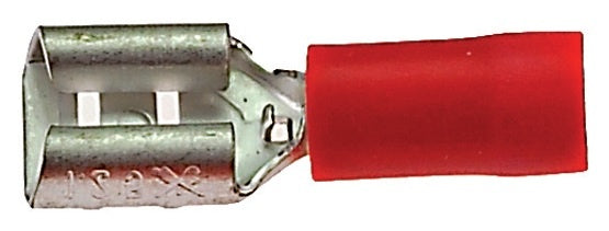 Kabelschoen connector half geïsoleerd 6,3 x 0,8 - rood (100 stuks)