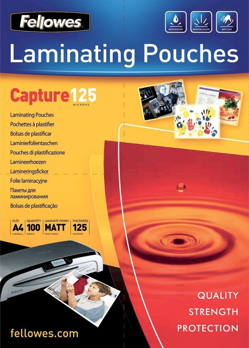 Fellowes lamineerhoezen a4 125 micron mat, 100 stuks