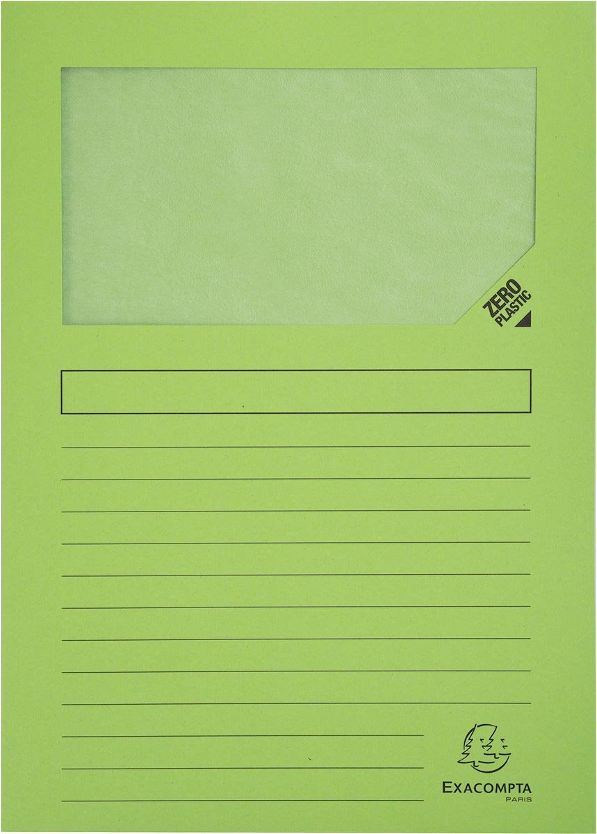 Exacompta l-map forever, voor ft a4, pak van 25 stuks, lichtgroen