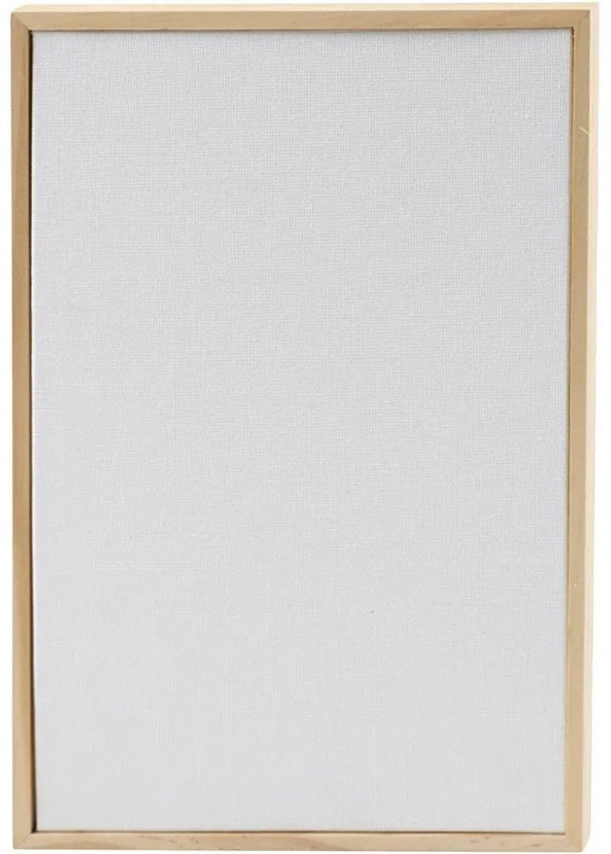 Creativ company canvas paneel met lijst 15,8x23,8 cm 280 gr wit