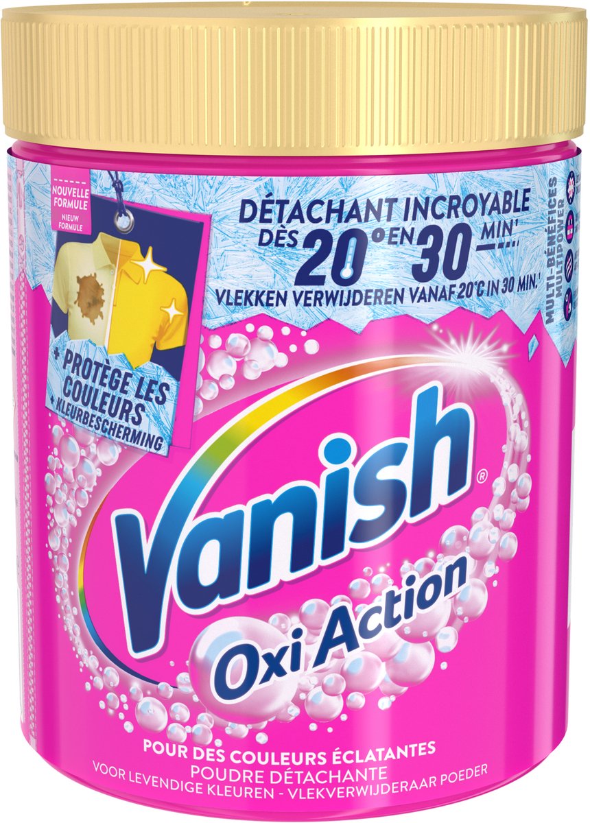Vanish oxi action wasbooster poeder - vlekverwijderaar voor gekleurde was - 940g
