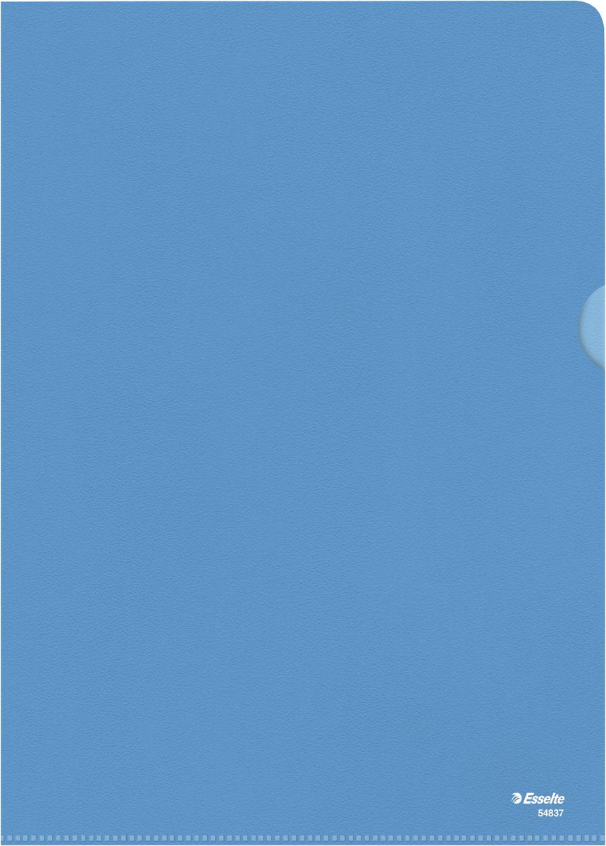 Esselte standaard zichtmap a4 - 0,11mm pp folie - 100 stuks - blauw