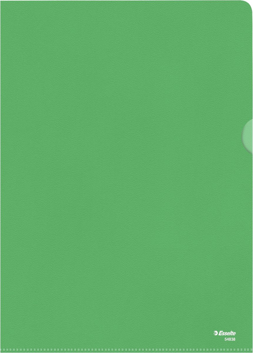 Esselte standaard zichtmap a4 - 0,11mm pp folie - 100 stuks - groen