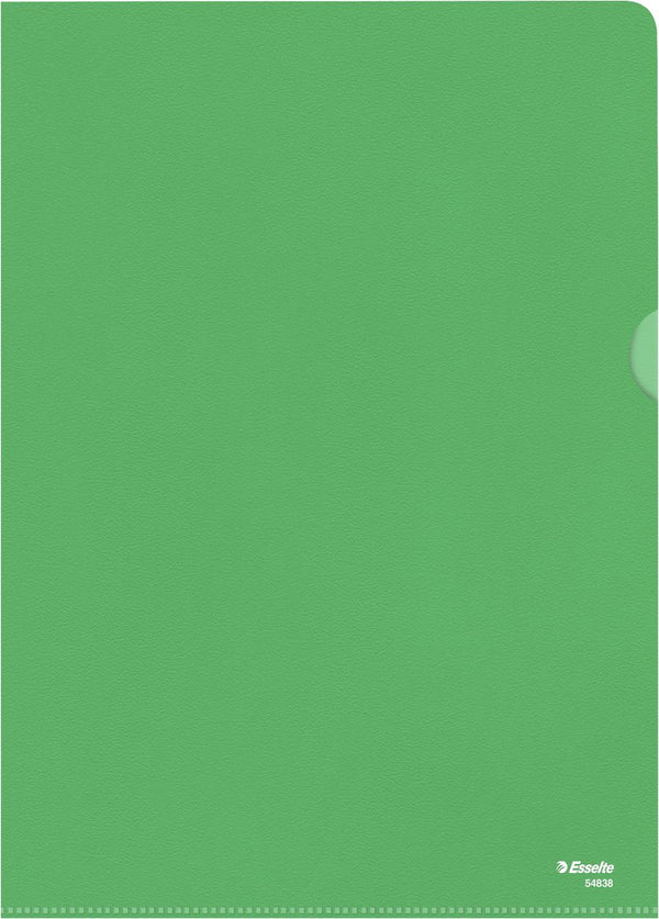Esselte standaard zichtmap a4 - 0,11mm pp folie - 100 stuks - groen