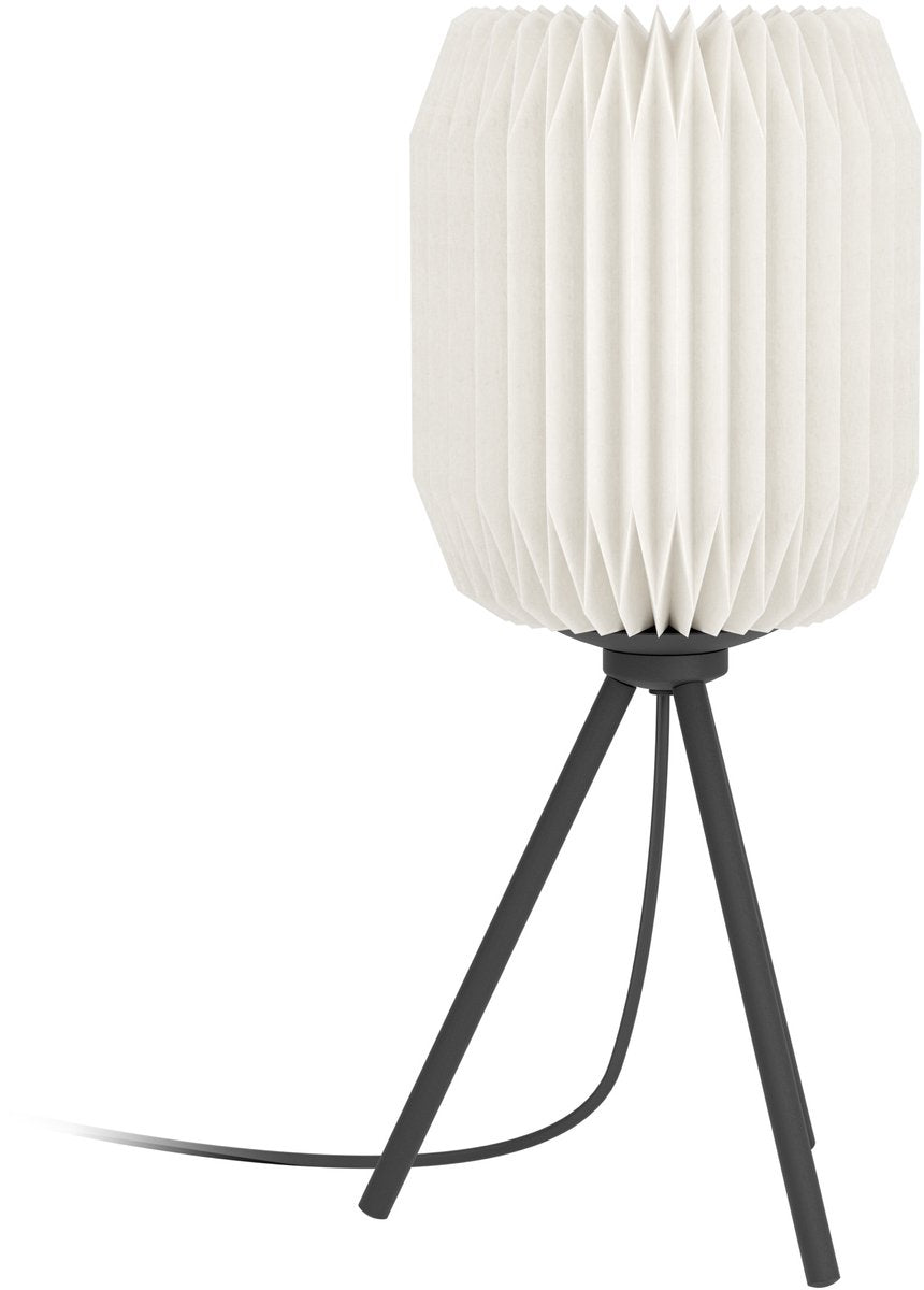 Eglo belgrave tafellamp - e27 - 44 cm - zwart wit - papier