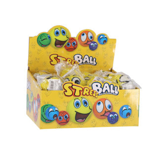 Bal emoji foam 6,3 cm assorti | 24 stuks