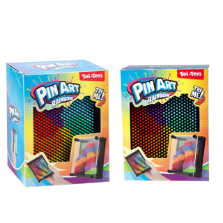 Fun pin art regenboog 12x9cm (fidget) 2 assorti | 2 stuks