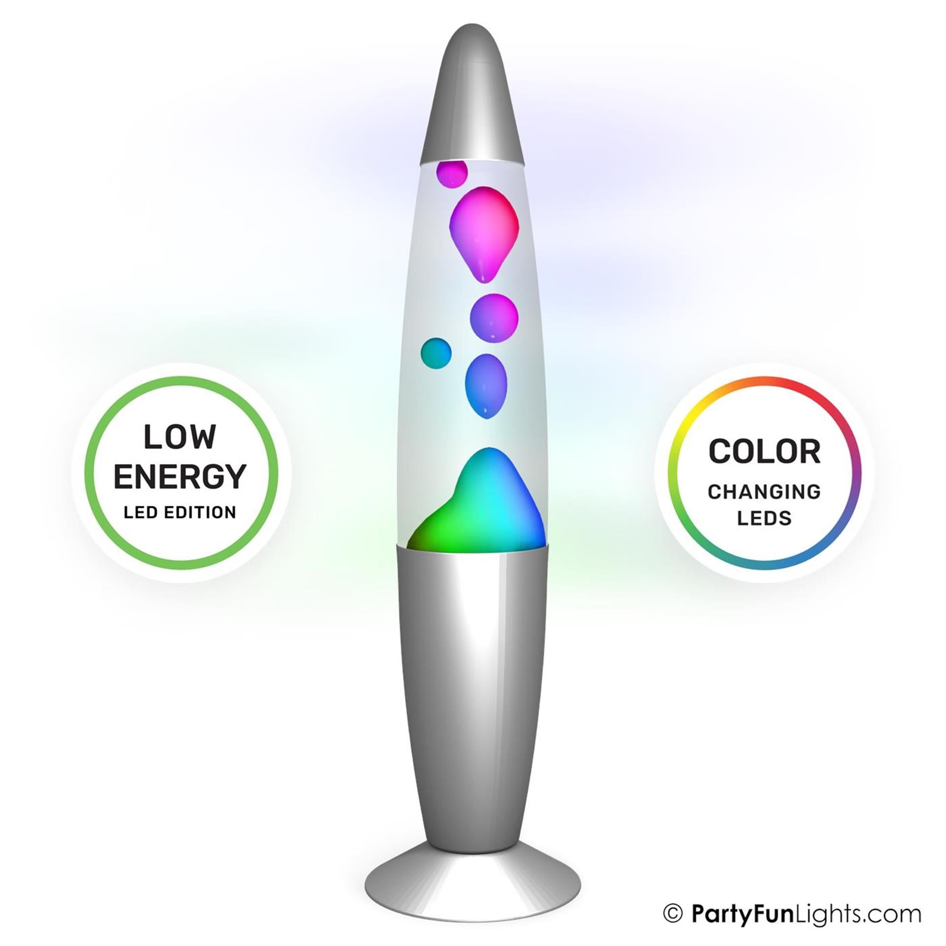 Partyfun lights lava lamp led colour changing