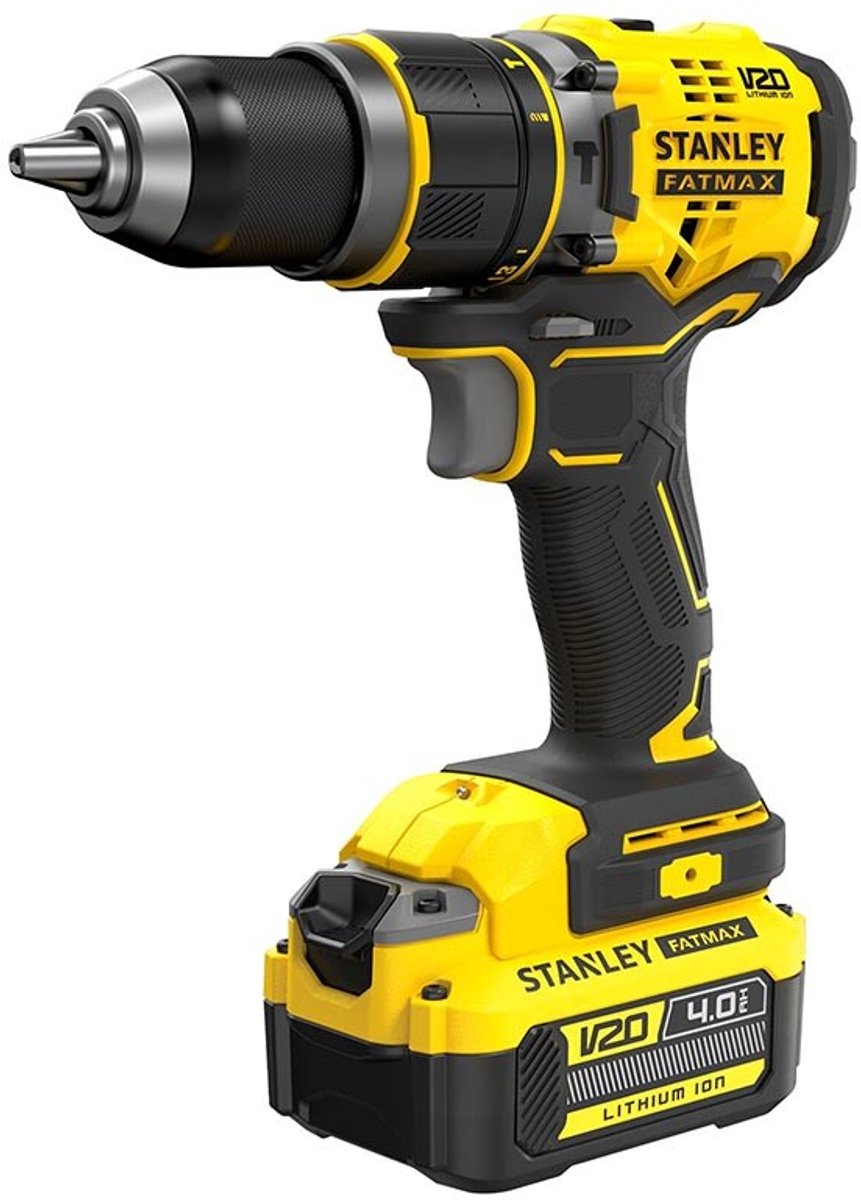 Stanley fatmax v20 18v brushless schroefklopboormachine - sfmcd721m2k - 2x 18v - 4.0ah accus