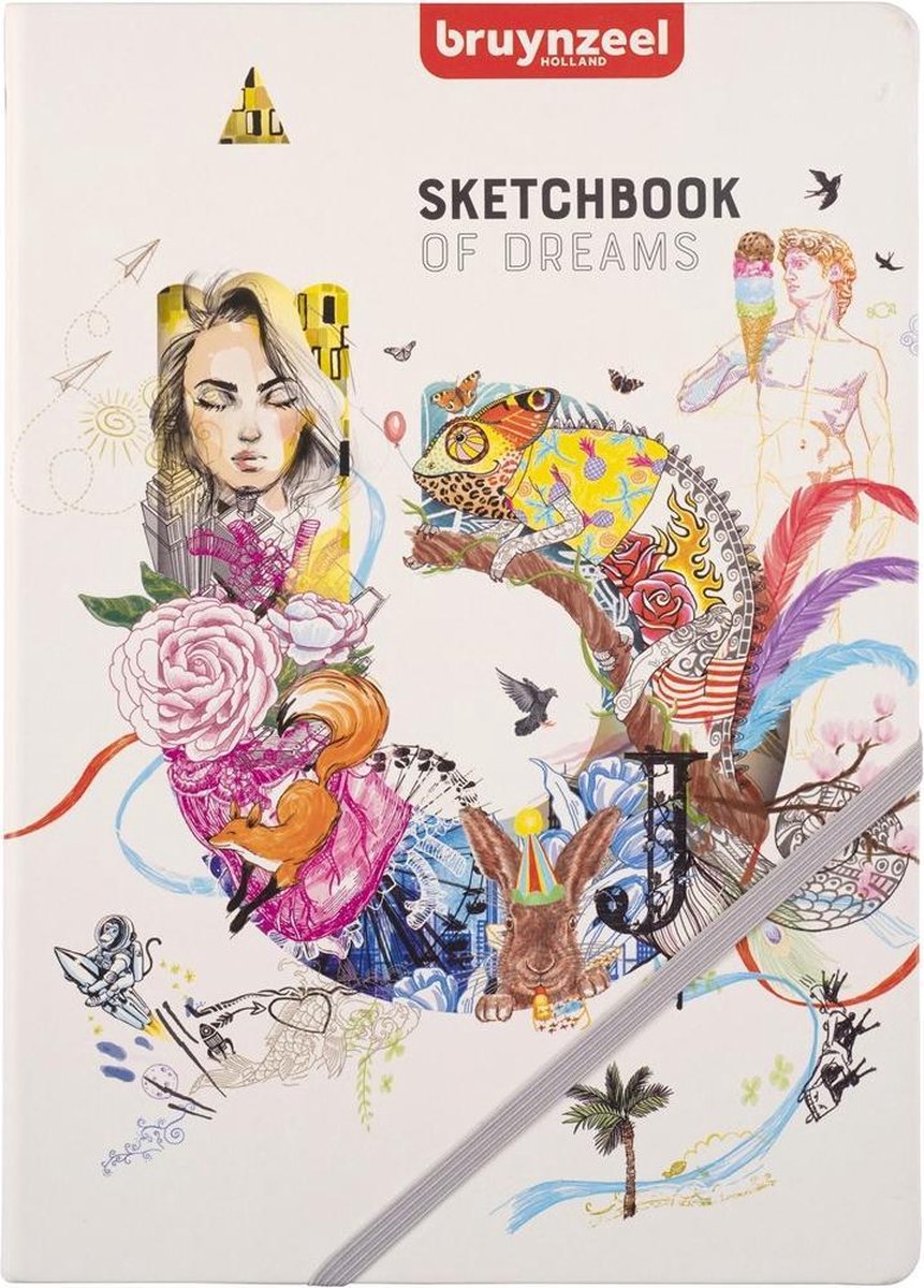 Bruynzeel creatives schets notitieboek a4 140 gm 80 geïmproviseerd
