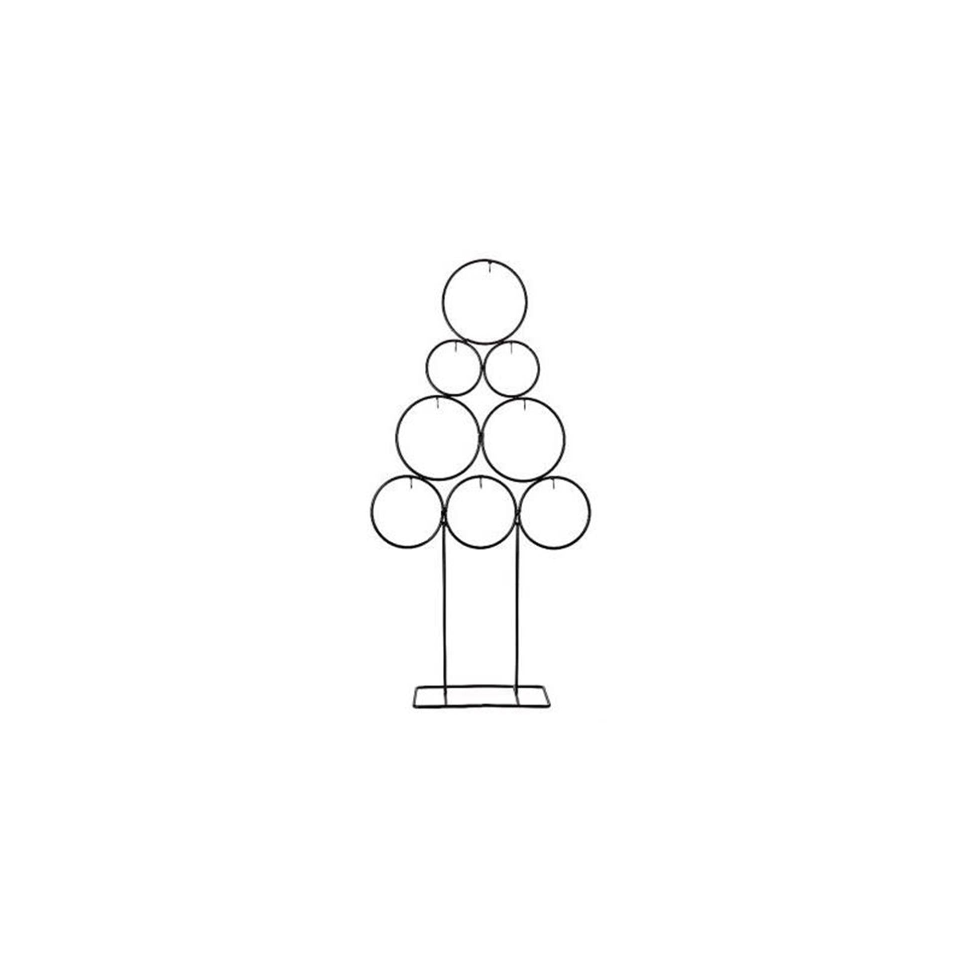 Hbx natural living frame kerstboom separy 39x12x78cm zwart
