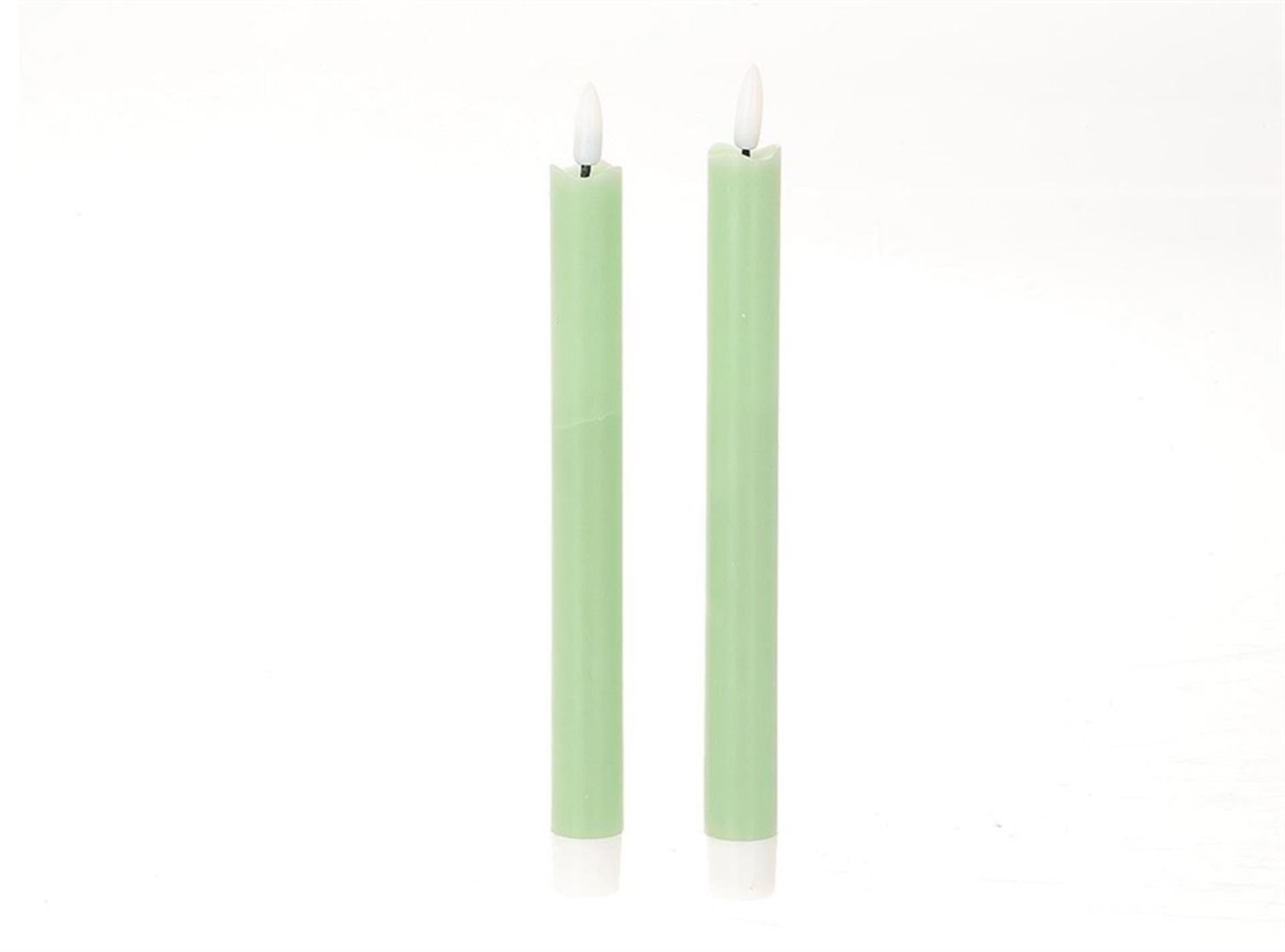 Hbx natural living dinerkaars led vlam 24.5cm groen