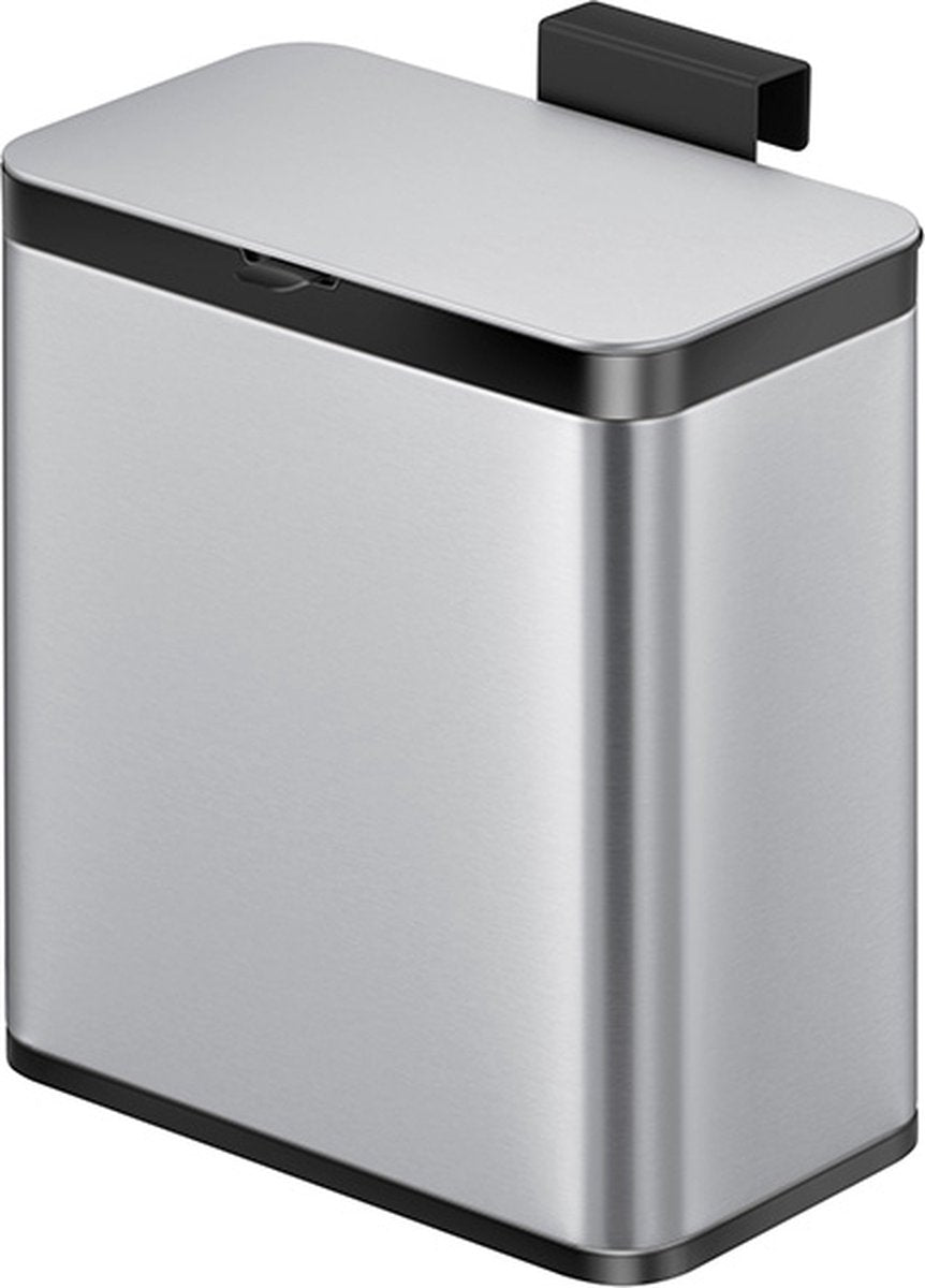 Eko - puro s food waste caddy 7 liter - stainless steel plastic - matrvs, zwart - prullenbak