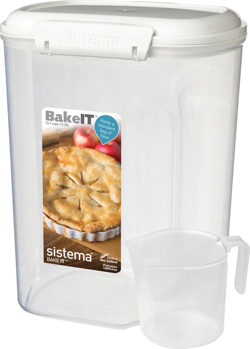 Sistema bake it voorraaddoos met maatbeker 230x176x132mm (3,25ltr)
