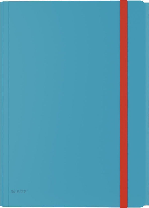 Leitz cosy pp 3-klepsmap - map met vak - mappen voor a4 documenten - ideaal voor thuiskantoor thuiswerken - sereen blauw