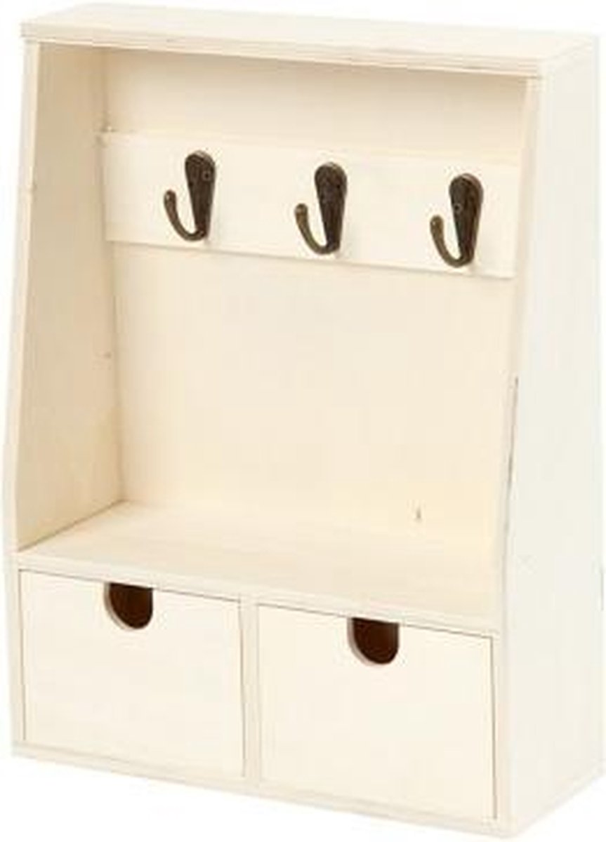 Creativ company cc key cabinet, h: 28,5 cm, d. 5-8 cm, w: 22 cm, 1 pc