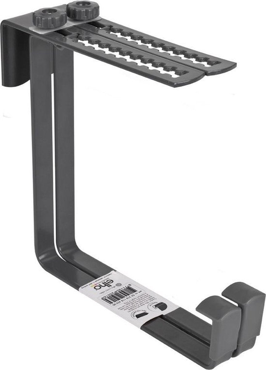 Elho barcelona haken metaal 21 - accessoires voor balkon buiten - ø 22.0 x h 19.0 cm - antraciet