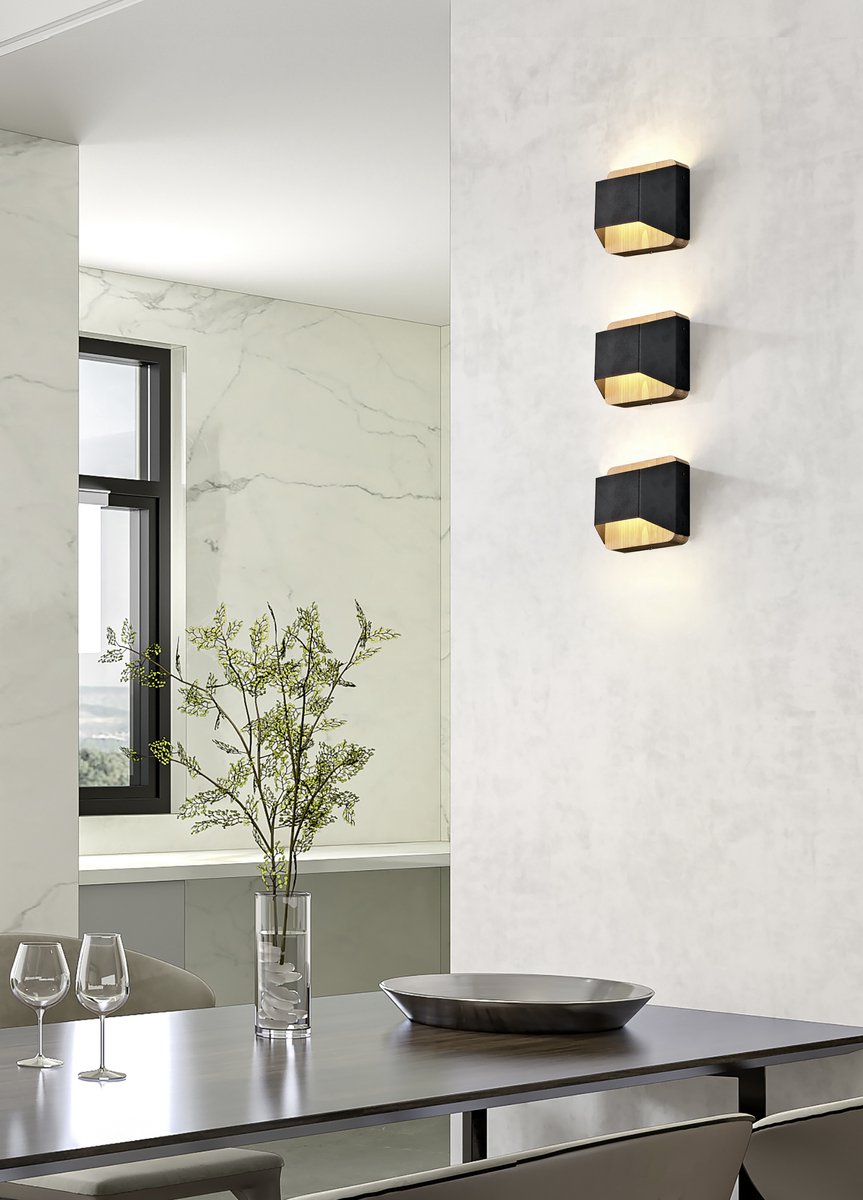 Trio arino - wandlamp - zwart mat - incl. 1x smd 4,3 w - badkamerverlichting