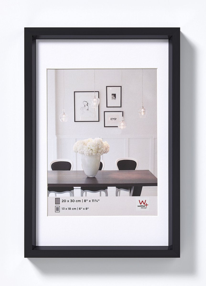 Walther steel style - kunststof lijst - fotoformaat 30x45 cm - zwart
