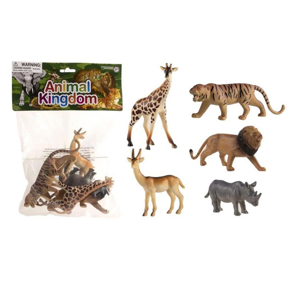 Animal kingdom wilde dieren 12-15cm zak a 5 stuks