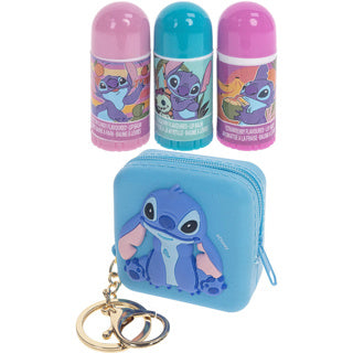 Stitch lipbalsem 3 stuks tasje en sleutelhanger | 6 stuks